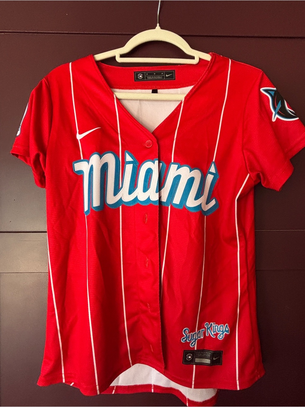 Nike Red Miami Sugar Kings Baseball Jersey Top